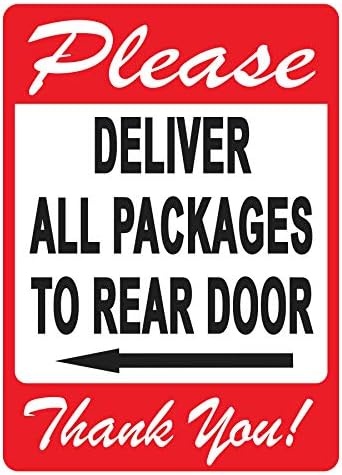 Испорачајте ги сите пакувања до знак на задната врата-Пријатен потсетник за испорака на луѓето што треба да го следат, живописен дизајн плус