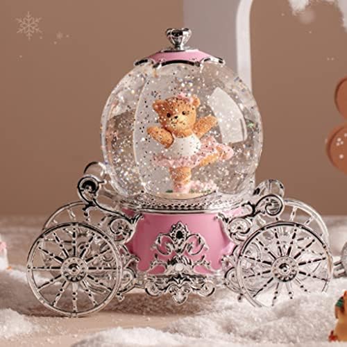 Gkmjki Dream Snowflake Crystal Ball Music Box Octave Box ноќно светло за да испратите подарок за роденден на девојка