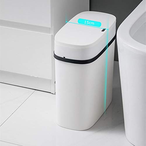 N/A Intelligent Sensor Trash Con Con Automatic Cover Тесен цвест отпадоци корпа за тоалетна хартија електрична дневна соба креативна