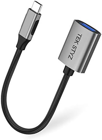 TEK Styz USB-C USB 3.0 адаптер компатибилен со вашиот Samsung Galaxy Tab 3 8-инчен OTG Type-C/PD машки USB 3.0 женски конвертор.