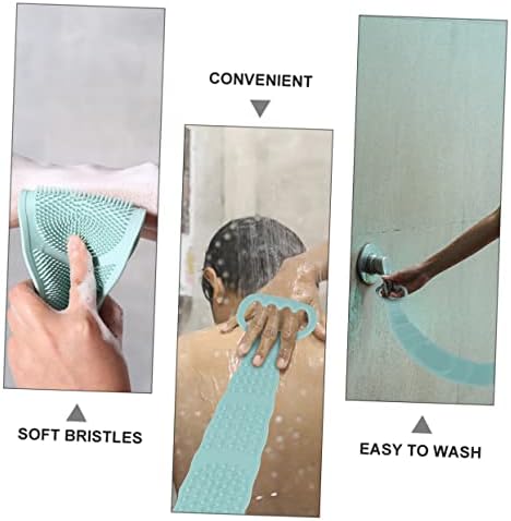 Beavorty 3 парчиња силиконски бања пешкир када чистач силиконски митс бања назад четка гума за грб бања чистач туш за туширање четка силикон
