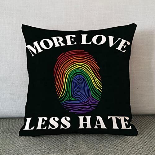 Родова еднаквост ЛГБТК геј гордост Лезбејска фрлање перница покритие Повеќе loveубов помалку омраза виножито отпечаток перница за перница