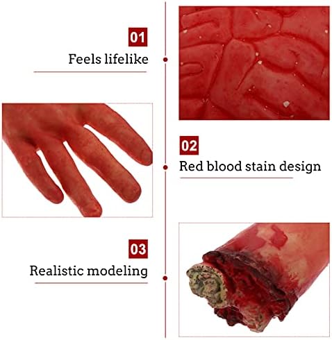 Исцелите 6 пакувања за Ноќта на вештерките Крвави реквизити лажни раце нозе мозоци прогонувани куќа скршени делови од телото