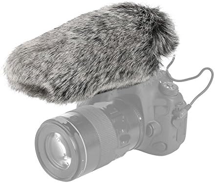 GotOtop Mic Muff Professional Professionable Windproof Microphone Wind Miff Mic Fur Whindshield со вештачко крзно за возење видео -микрофон