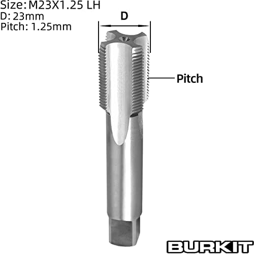 Буркит М23 Х 1.25 Нишка Допрете Левата рака, ХСС м23 х 1.25 Директно Флејта Машина Допрете