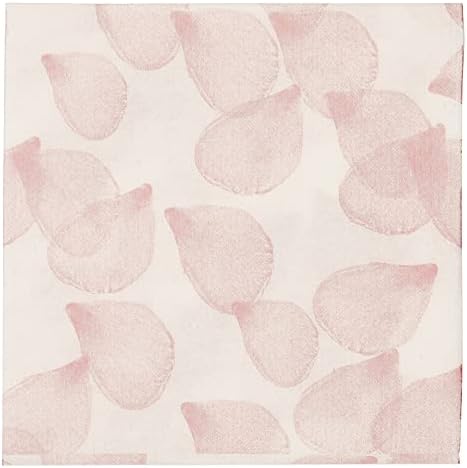 Ливчиња од павиоа розови невестински туш или салфетки за ергенска забава, декоративни салфетки за хартија, 5 '' x 5 '' Цветни