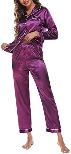 Fragarn Flannel јакни за жени, женски обични домашни животни скули цврста боја со долги ракави панталони