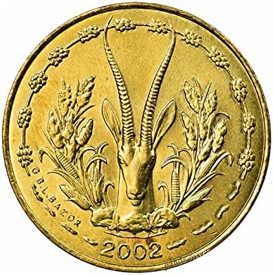 Западна Африка Држави 5 Франци 2002-2010, 20моригинална Африка Антилопа Монета