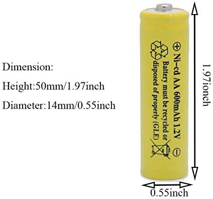 BT183342/BT283342 безжичен телефонска батерија и AA 600mAh 1.2V NICD батерија за полнење на соларни светла на отворено