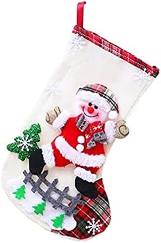 Huangxing - Полиестерска кадифен божиќни чорапи Божиќни камиони Чорања Подарок торба елка Класичен украс за украсување на семејни празници - Голем елени