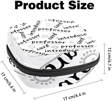 ТОРБА ЗА Складирање САНИТАРНИ Салфетки ОРИУКАН, Пренослива Торба За Менструација За Жени Девојчиња Торбичка За Менструална Чаша, Едноставна Шема Црна Буква