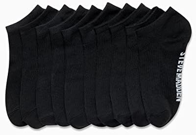 Athенски атлетски чорапи на Стив Мадден - 10 чорапи за перформанси на перформанси на пакувања - чорапи со ниско ниво на жени за жени