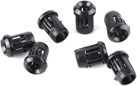 Oumefar 50pcs 5 mm LED држач, LED држачи црни најлонски приклучоци диоди држач за држач за држач за приклучок за диоди