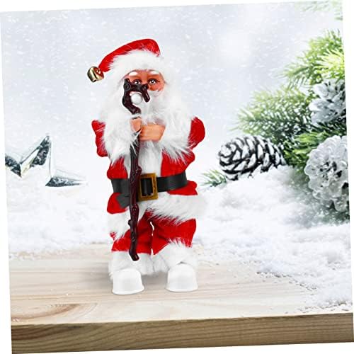 Totority Santa Claus Santa играчки за деца Дедо Мраз Декорација на маса, пластика, полиестер црвена музика дете замав