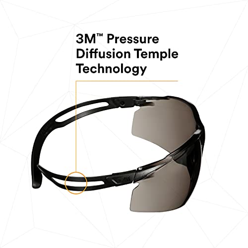 Безбедносни очила од 3М, Securefit 500 серии, 20 пакувања, Impact оценети ANSI Z87, прилагодливи храмови за ракети, спортски заштитни очила,
