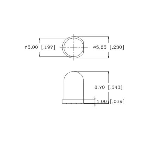 5мм 12V пред -жичен треперење/свеќа килибар/портокалова LED - ултра светла