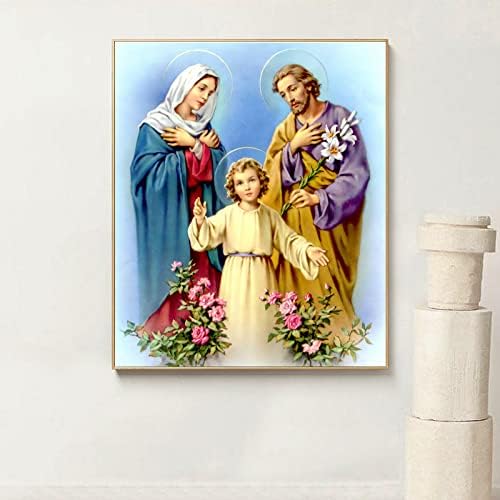 Света семејна wallидна уметност платно - Мери Josephозеф и бебето Исус Слика - ликовни отпечатоци - Исус постер христијански wallиден декор за дневна соба канцеларија за с?