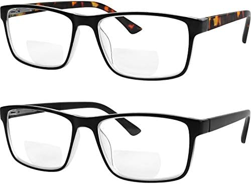 Јого Визија Бифокално читање очила за мажи и жени, мултифокални читатели на правоаголник со пролетни шарки, ретро дизајн