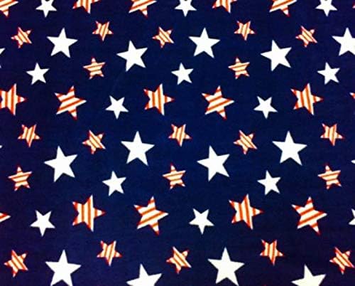 Пико Текстил Американски Шарени Ѕвезди На Морнарица Руно Ткаенина - 15 Јарди Болт Стил# ПТ495