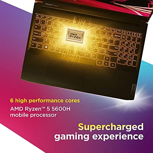 Леново - 2021-Идеапад Игри На Среќа 3 - Лаптоп Компјутер-15.6 FHD Дисплеј-120Hz-AMD Ryzen 5 5600H-8GB RAM МЕМОРИЈА - 256gb Складирање-NVIDIA