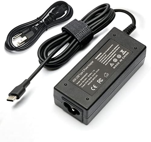 45W Type C USB C 918337-001 Charger Adapter for HP Chromebook X360 14-CA000 11-AE000:14-ca051wm 14-ca052wm 14-ca091wm,11-ae051wm