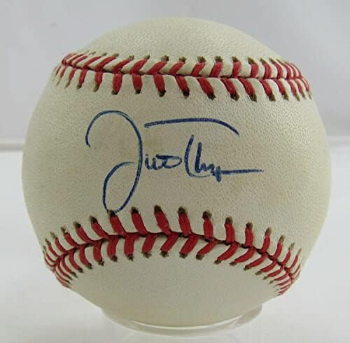 Justinастин Томпсон потпиша автоматски автограм Бејзбол Б115 - автограмирани бејзбол