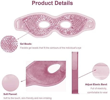 Adofect 2 парчиња гел монистра маска за мраз со очите со очите што може да се лади маска за очите, топло и ладно пакување за маска за очи за