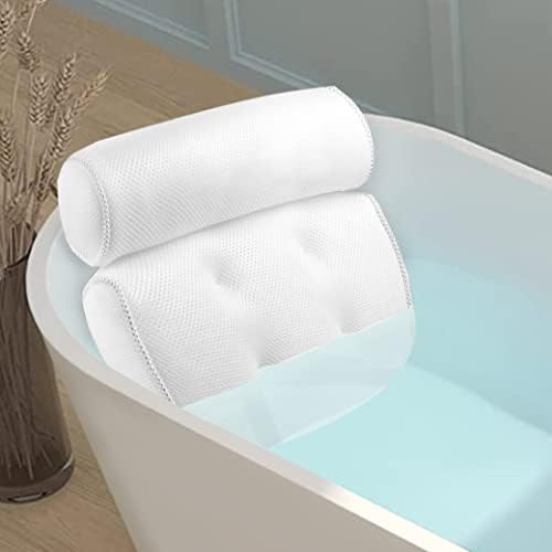 Луксузна перница за бања за када-Поддршка за не-лизгање и екстра дебела, вратот, вратот, рамото и грбот. Мека и голема удобна перница за