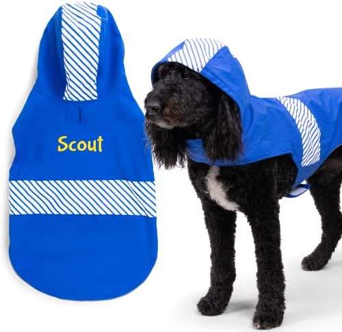 Gotags персонализирано кучиња мантил со аспиратор, ладно време водоотпорен кучиња палто со име, обичај везена зимска кучиња дождовна јакна