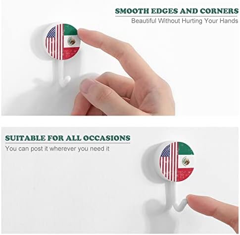 Американско мексико знаме 10 компјутери пластична кука симпатична wallидна кука клуч за кука за домашна кујна
