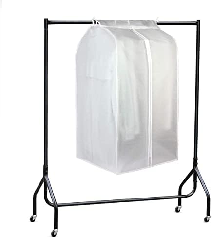Висечки торби за облека за складирање на плакари Голема облека за висечка облека покријте ја торбата за складирање на облека со магична лента