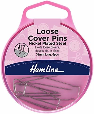 Hemline Loose Cover Pins, 30 mm, PK од 6, во Flip Top Box