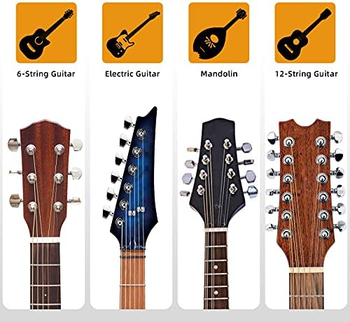 Veintico guitarид гитара монтирање 4 пакувања, закачалки за гитара куки држачи за загради за акустични и електрични гитари бас бањо мандолин, црна база на дрво од орев.