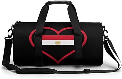 Сакам Египет Црвено Срце Теретана Торба Со Ремен За Рамо Спортски Патни Торби За Кошаркарска Гимназија