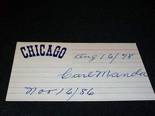 Chicago White Sox Carl Manda Auto потпиша гроздобер 3x5 индекс картичка cm