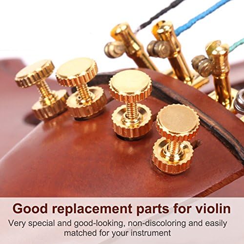 Замена на фино приемници за виолина 4 парчиња, замена на делови од злато виолина за замена за 4/4 виолина за виолина фини приемници