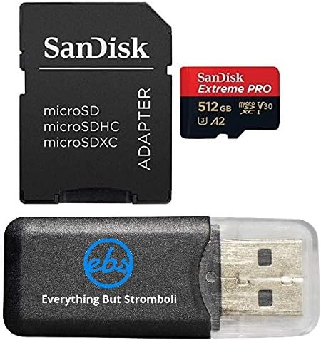 Sandisk 512GB Екстремни Про MicroSD Мемориска Картичка Со Адаптер Работи Со GoPro Херој 10 Црна Акција Cam U3 V30 4k Класа 10 SDSQXCD-512G-GN6MA