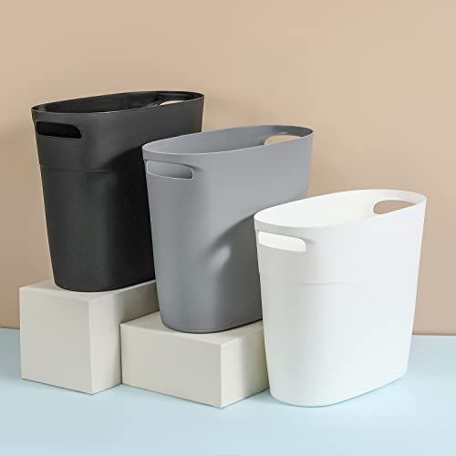 Пластична мала конзерва за отпадоци со рачки 3.2 галон тенок отпад за отпадоци за отпадоци за отпадоци за канцеларии, кујни, бањи,