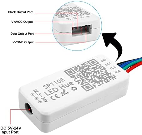 RGBZONE DC5-24V SP110E Bluetooth Pixel Контролор На Светлината со АПЛИКАЦИЈА За Паметен Телефон ЗА WS2812B WS2813 SK9822 APA102