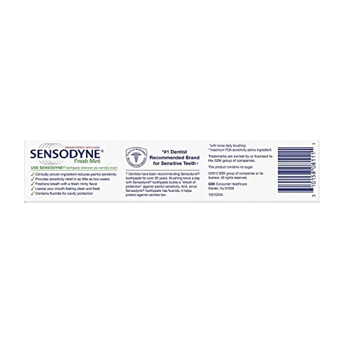Sensodyne Максимална јачина антикавитација паста за заби за чувствителни заби со флуриода и проксекција на шуплината, свеж нане - 4 мл