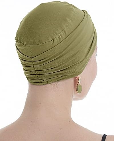 Освио Бамбус мека хемо-хемо-капаче за глава за жени за губење на косата- капи за рак рачно изработено