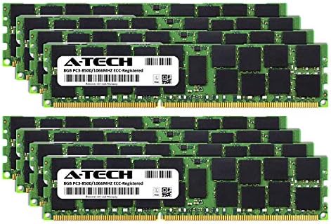 A-Tech ЗА Apple 64GB Комплет DDR3 1067MHz / 1066MHz PC3-8500 Mac Pro MacPro5, 1 MacPro4, 1 Средината На 2010 Почетокот На 2009 MB535LL/A