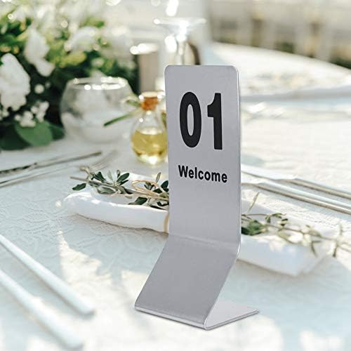 ГИНИЈА шаторски картички во стил на шатор, 1-10 не'рѓосувачки челик двострана табела број за ресторани, кафулиња, барови, свадба, Божиќна забава