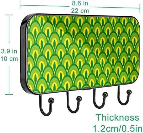 Држач за пешкири на лајтни, монтиран решетка за пешкир за бања, бања бањарка облека облечена облека, зелена папка опашка од опашка