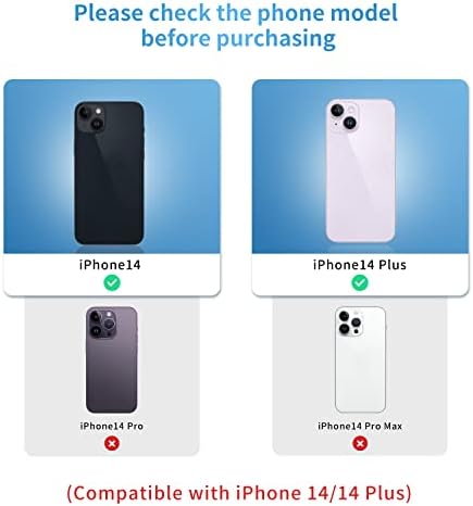 Senpinkboo 2 Пакет Задна Камера Замена На Стакло За Iphone 14 и iPhone 14 Плус Со Претходно Инсталирано Лепило, Вклучете Заштитник