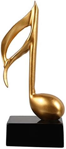 Декорација на автомобили музички белешки фигура смола златна музика статуа Скулптура музички занаетчиски модел колекционерски мебел