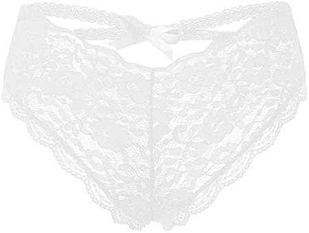 G-жици за жени секси лигави дише ултра тенок V-back criss cross parnpants scallop трим чипка хипстер гаќички