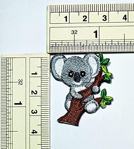 Умама лепенка сет од 3 мини коала мечка везена железо на апликација лепенка Прекрасна коала мечка искачување на дрво цртани филмови Деца