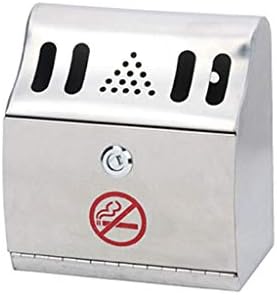 АВЕО Аштрај сребрен wallид поставен на отворено цигари за задник, сад за цигари од отворено цигара од цигари од не'рѓосувачки челик