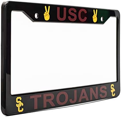ELITEAUTO3K USC Trojans Победа за регистарски таблички Победнички таблички - црна - 12,25 ”x 6.25” - Идеален подарок за fansубителите